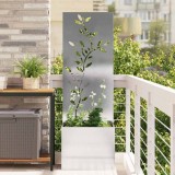 vidaXL Ecran de intimitate pentru grădină Floral Argintiu 50 x 140 cm 876480