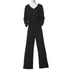 Set pijama dama cu bluza si pantaloni wide leg