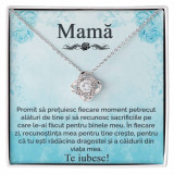 Cadou pentru Mama, Colier Argint, de la fiu sau fiica cu mesaj de recunostinta