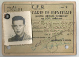 *Romania, Carte de identitate pentru calatorii CFR, 1941