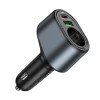 Hoco Incarcator Auto 35W USB-A + USB-C + Priza Bricheta, Fast Charge PD + QC3.0, Negru