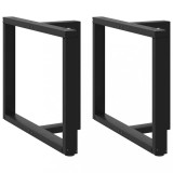 vidaXL Picioare Masa T Negre 90x35x73cm Otel Set 2 Bucati Birou Reglabile