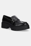 HUGO mocasini Kris culoarea negru, cu platforma, 50548196