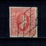 1865 - Alexandru Ioan Cuza, efigia in oval, 20 parale, stampilat