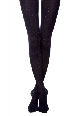 Ciorap cu model &amp;rdquo;Puncte&amp;rdquo;pe tot piciorul, Conte Fantasy Point AW 19-20 - Nero, 3-M Standard foto