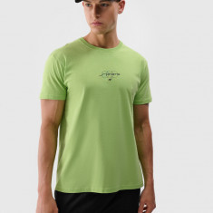 Tricou regular cu imprimeu pentru bărbați - verde
