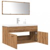 VidaXL Set mobilier de baie, 3 piese, stejar artizanal, lemn prelucrat 3328588