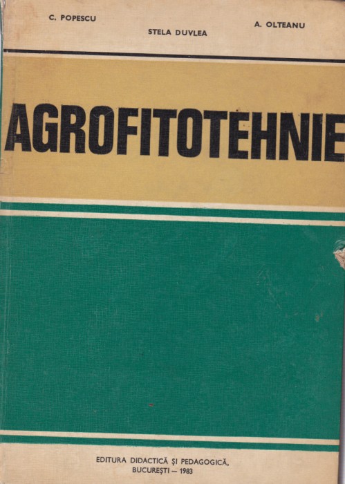 AS - C. POPESCU, STELA DUVLEA, A.OLTEANU - AGROFITOTEHNIE