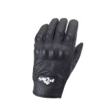 Manuși Moto din Piele Perforată cu Protecție Carbon &ndash; Funcționale și Rezistente, PES, Negru