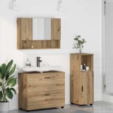 Cumpara ieftin Set de mobilier pentru baie 3 buc. Stejar Artizanal