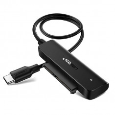Adaptor Ugreen 2.5&#39;&#39; SATA III 3.0 HDD SSD - Adaptor USB Type C 3.2 Gen 1 (SuperSpeed ​​USB 5 Gbps) Negru (70610 CM321)