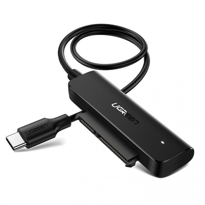 Adaptor Ugreen 2.5&amp;#39;&amp;#39; SATA III 3.0 HDD SSD - Adaptor USB Type C 3.2 Gen 1 (SuperSpeed ​​USB 5 Gbps) Negru (70610 CM321)