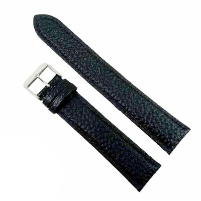 Curea Ceas XL 22mm Piele Naturala Neagra Solida WZ2331 foto