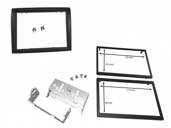 Kit rama radio 2DIN cu consola metalica + 2 rame Fiat Ducato 2006- foto