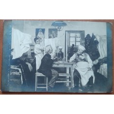 Carte postala, necirculata, scena dintr-o piesa de teatru, perioada interbelica