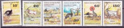 DB1 Fauna Africana 1981 Niger 5 v. MNH foto