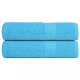 VidaXL Prosoape de m&acirc;nă 2 buc Turcoaz 50x100 cm 360 g/m&sup2; 100% bumbac