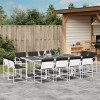 Gossi set mobilier de gradina, 13 piese, cu perne, alb, textilena