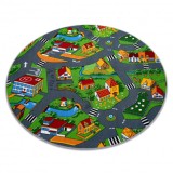 Covor rotund Strazi, Un Mic Sat , cerc 100 cm