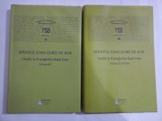 (Parinti si scriitori bisericesti PSB serie noua 15 si serie noua 18) SFANTUL IOAN GURA DE AUR vol.I si vol.II - Basilica Bucuresti, 201