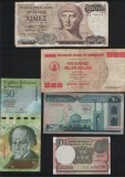 Set 5 bancnote de prin lume adunate (cele din imagini) #238, Europa