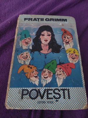 Carte povesti vintage 1991,POVESTI ALESE-FRATII GRIMM,Editura VENUS,Stare foto foto