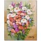 Tablou pictat manua hol, dormitor, bucatarie, living, Fericire, buchet floral, 50x40cm ulei pe panza, Constantin Feraru
