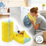 Sac pentru spalat pantofi/ghete in masina de spalat, material rezistent la deformare, moale, incapator, reutilizabil galben