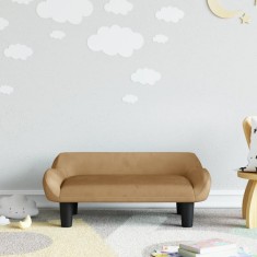 Gossi canapea pentru copii, maro, 70x40x24 cm, catifea