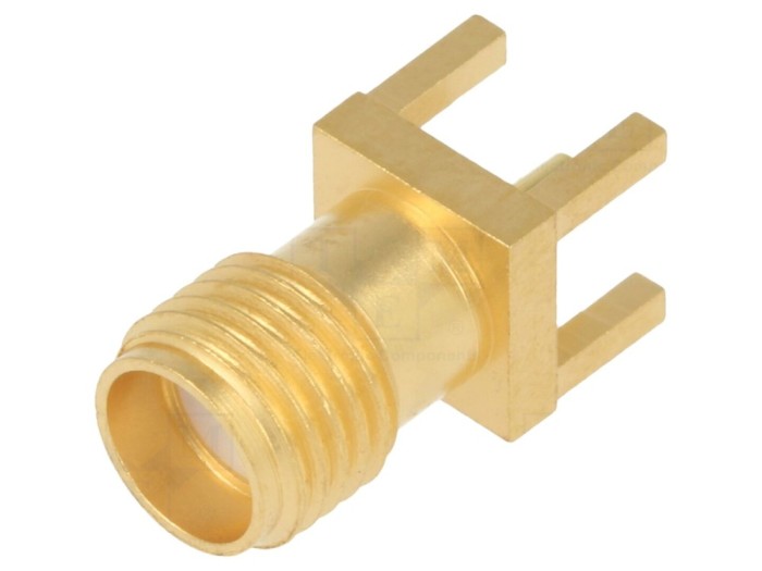 Conector SMA mamă 50&Omega; THT aurit