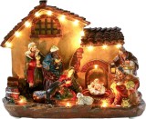 Decoratiune de Craciun MagicHome, iesle iluminata LED, 29x14x24 cm