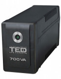 Cumpara ieftin UPS TED Electric 700VA / 400W Line Interactive cu 2 iesiri schuko TED-700