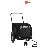 Cumpara ieftin Remorca bicicleta animale companie, negru, textil oxford/fier