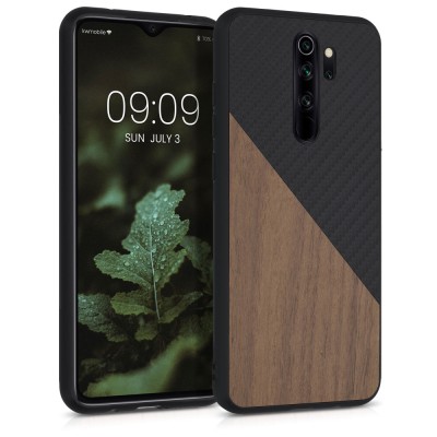 Husa pentru Xiaomi Redmi Note 8 Pro, Lemn, Maro, 56622.01, kwmobile foto