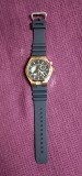 Curea ceas Constantin Vacheron, neagra, din silicon.