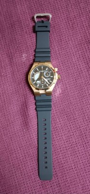 curea ceas Constantin Vacheron, neagra, din silicon. foto
