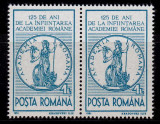 RO 1991 LP 1259 &quot;125 ani Academia Romana&quot; , pereche H ,MNH, Nestampilat