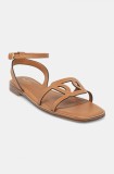 Aldo sandale de piele GREENGROVE femei, culoarea maro, 13966689