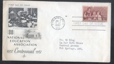United States 1957 Teachers association FDC K.559 foto