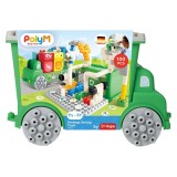 Set constructie PolyM - Masina de gunoi de jucarie (101 piese), Hape