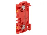 Conector &Icirc;mbinare Șine 2,5mm2 2 Borne Roșu 5,1mm