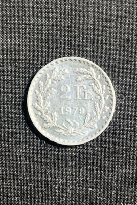Moneda (token) 2 franci 1979 Elveția aluminiu foto