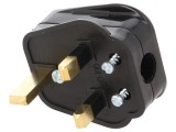 Conector de alimentare AC 2P 250V 13A negru