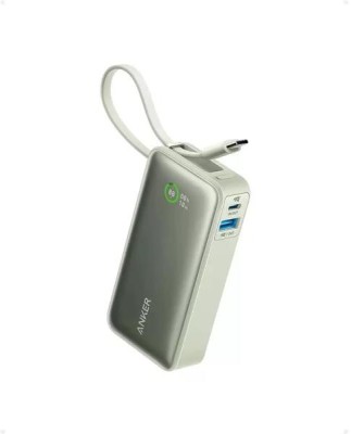 POWER BANK Anker &amp;quot;Nano&amp;quot; 10.000 mAh, 30W PD si Power IQ 3.0, 1 x USB, 1 x USB-C, cablu USB-C, incarcare bidirectionala, 213 g, verde, &amp;quot;A1259G61&amp;quot; (timbr foto