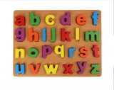 Puzzle incastru din lemn Alfabet litere mici, Oem