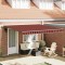vidaXL Cortina Retractabilă portocaliu și maro 400 &times; 300 cm țesătură