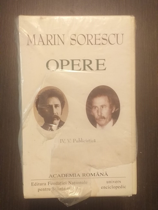 OPERE - VOL IV+V - PUBLICISTICA - MARIN SORESCU