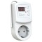 Termostat digital Terneo RZ - 16A 230V, montaj in priza, control incalzire racire (0-30 C), temporizator 99h, protectie copii, Alb
