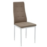 Cumpara ieftin Scaun Cube piele ecologica mocha - picior crom