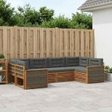 Cumpara ieftin Set de canapele de exterior 6 buc. 6-Locuri Natural si Antracit